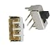 Aexit 5 Pcs Networking Products SS12F43-G3 ON/Off 2 Position SPDT 1P2T Mini Vertical Slide Switch 3 Switches Pin PCB
