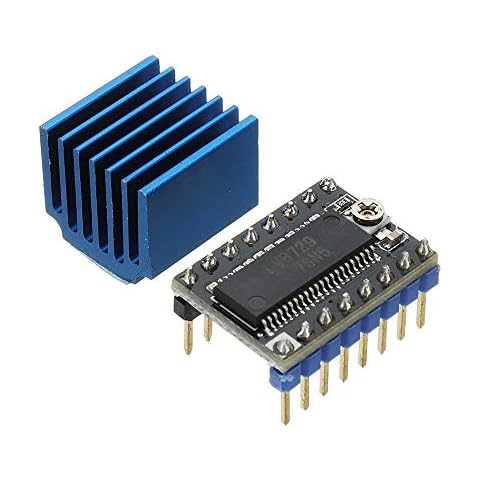 Tenlacum 3D Printer Stepper Motor Driver, Ultra-silent 4-layer Substrate MKS-LV8729 Stepper Motor Driver Support 6V-36V With Heatsink For 3D Printer Cover