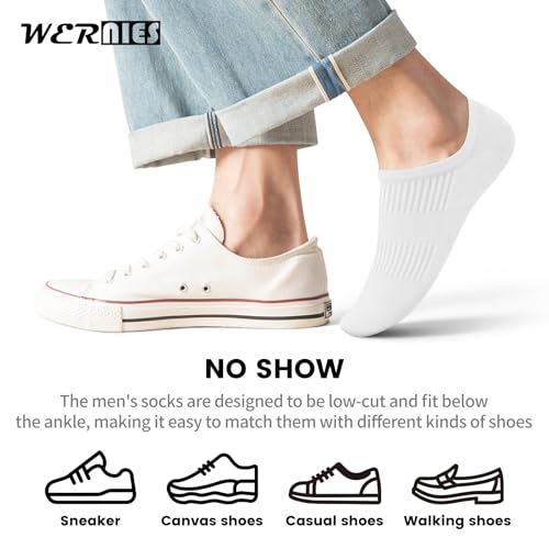 wernies No Show Socks Men 10 Pairs Casual Low Cut Ankle Socks with Non Slip Invisible Socks3