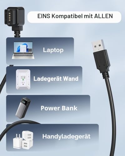 Ladekabel für Shimano Di2 12 Geschwindigkeiten, kompatibel mit EW-EC300 – USB-Kabel 1,5 m für elektronische Übertragung, Aufladen und Synchronisieren von Daten, kompatibel mit R9270, R9250, R8170