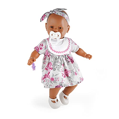 Boneca Nenezinho Negro Vestido Rosa 44 cm - Estrela