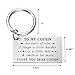 TANWIH Gifts for Cousin - Cousin Birthday Keychain - Cousin Birthday Graduation Keychain Gifts for Men Women