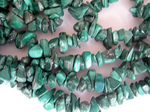 Malachite en éclats de 5-7mm pour création de bijoux avec ce fil de pierres naturelles de 86cm