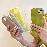 LALASAM iPhone 13Pro Cute Case,Irregular Shape Minimalist Style 3D Frosted Pink Solid Color Case,Shockproof Soft TPU Protective Case for Girls,Women