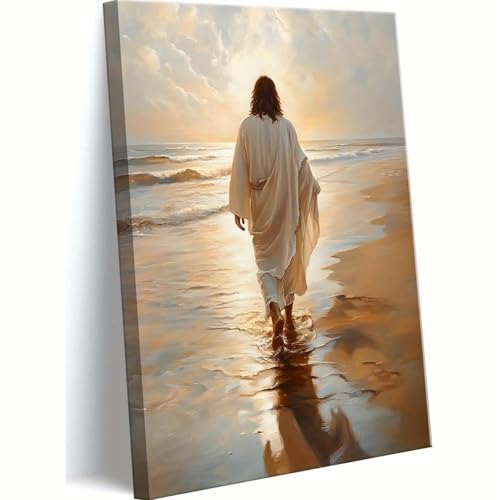 Tableau Jésus marche sur l'eau peinture sur toile de qualité supérieure