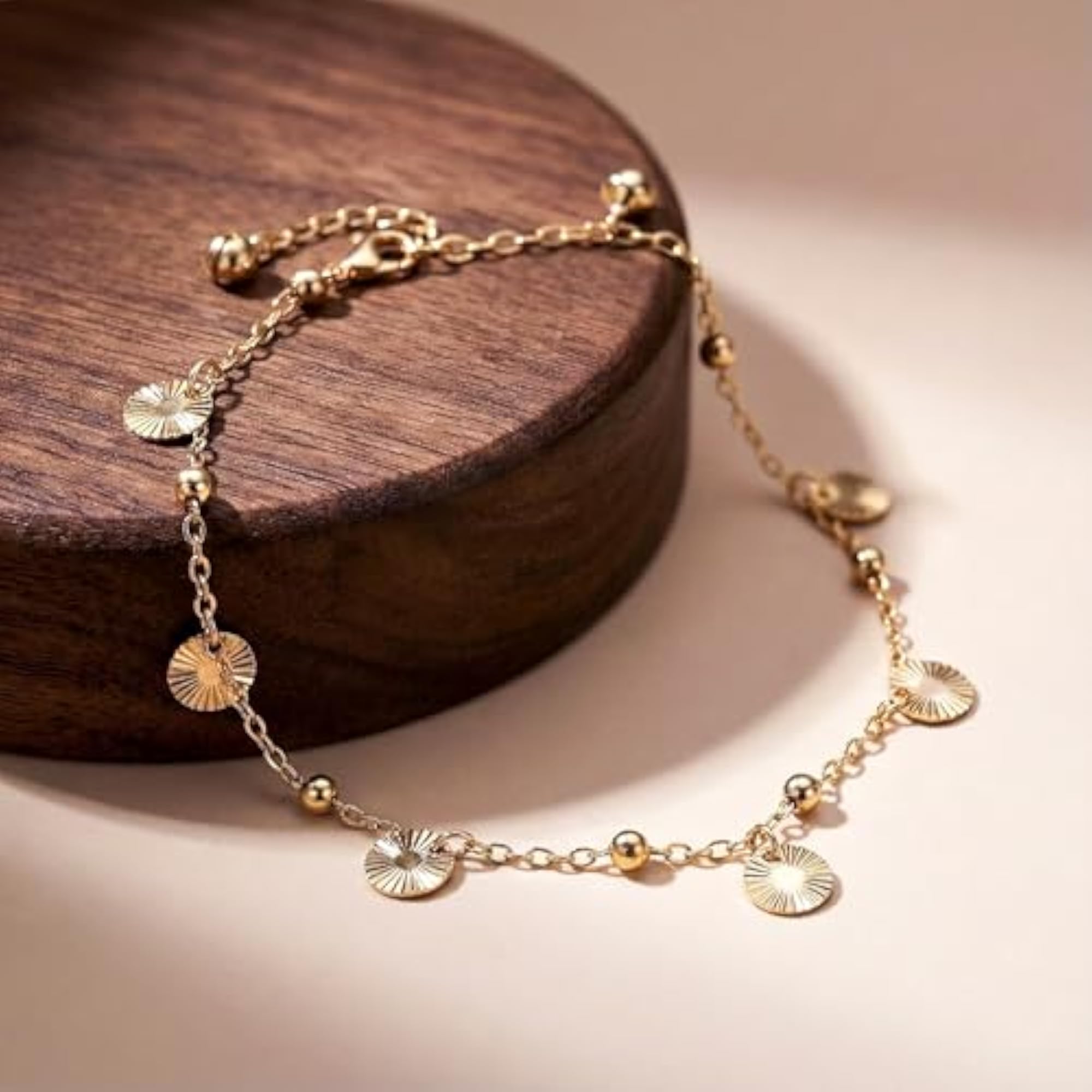 Women's Colorful Crystal Charm Double Layer Anklet Bracelet