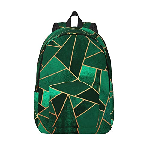 Grand sac à dos carte du monde noir et doré pour enfant style géométrique décontracté S
