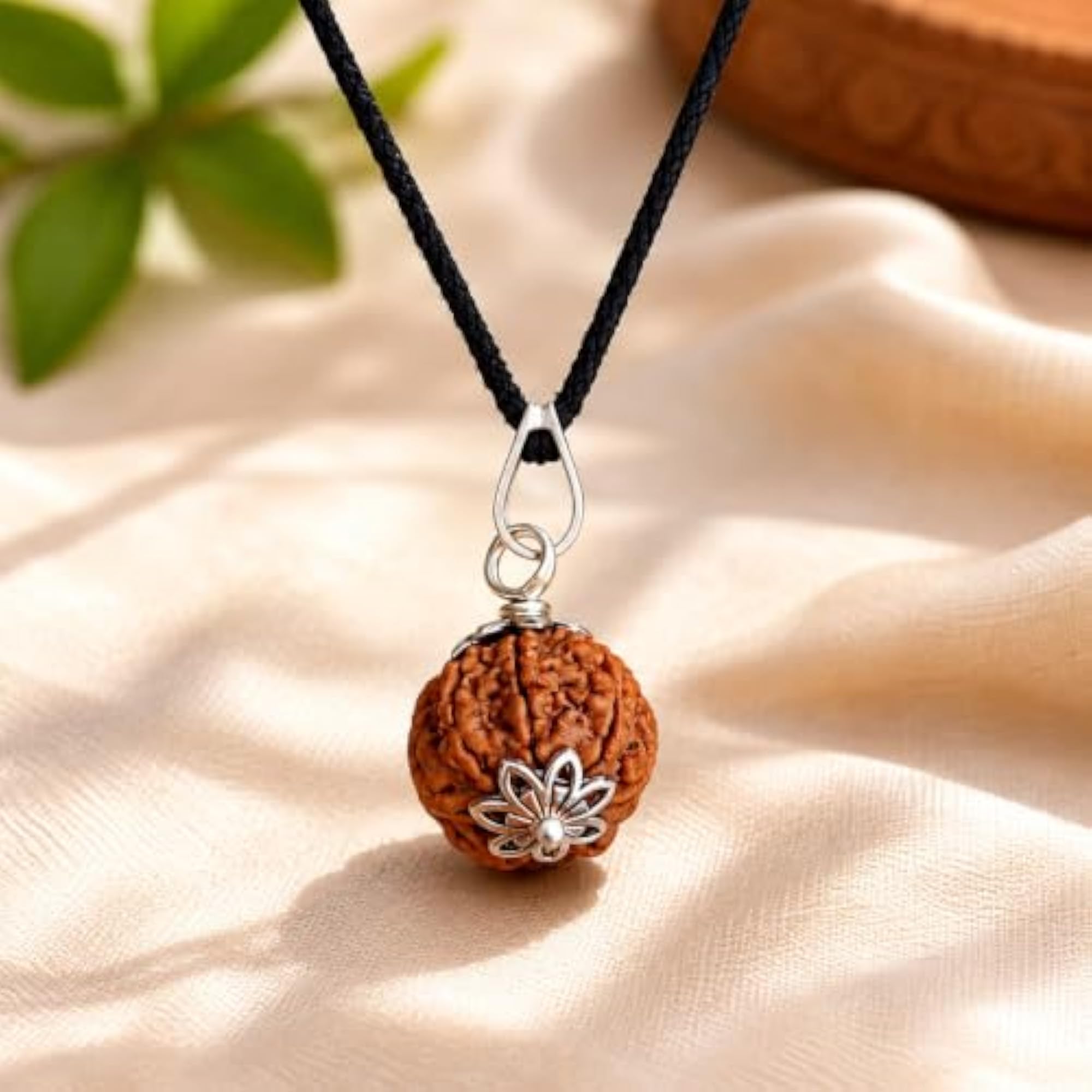 7 Mukhi Rudraksha Pendant, Lab Certified Natural Bead