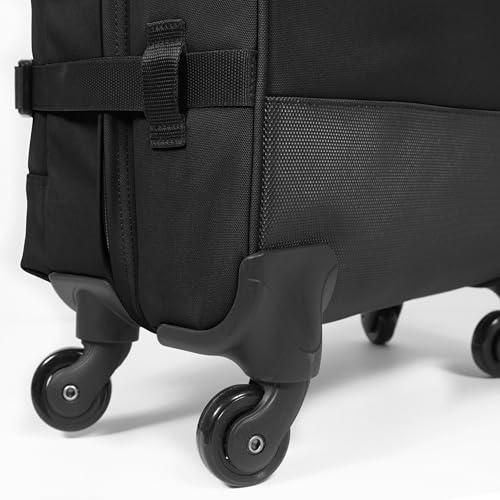 Image of EASTPAK TRANS4 S - 44L Small Cabin Wheeled Luggage, Two Compartments, TSA Lock, 360 Spinner Wheels, and Telescopic Handle, Black