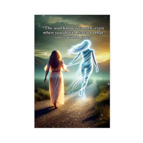 AYTREDF Listen to Your Inner Self Inspirational Life Insights - Póster de lienzo para decoración de dormitorio, paisaje, oficina, habitación, regalo, 20 x 30 cm