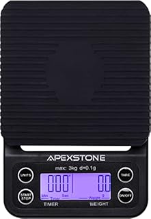 Coffee Scale with Timer Small, Apexstone Espresso Scale with Timer Small, Espresso Coffee Scale with Timer for Pour Over Coffee (Batteries Included)