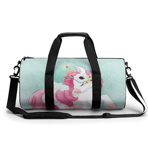 Sac de sport gym licorne rose sac de voyage 45cm duffel