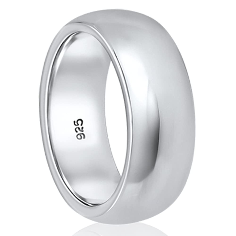 Bague En Argent Sterling 8,90 G - Taille 55 - Anneau Simple - Occasion Parfait état