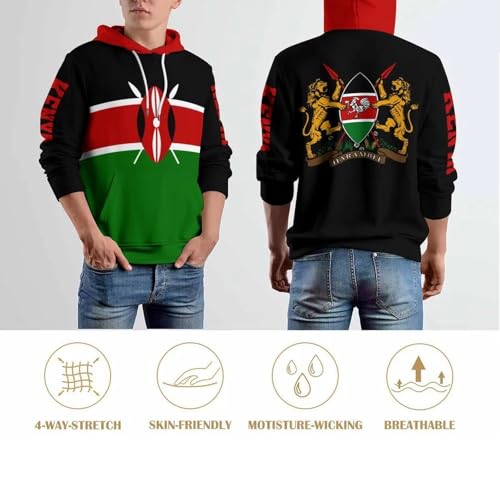 Sweat à capuche graphique pour homme pull chaud d'hiver avec poche