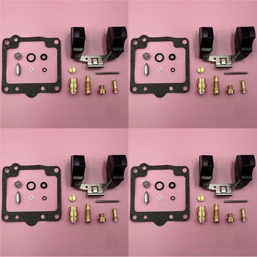 Carburetor Repair Kit with Float for Kawasaki KZ1000 M R J 1981-1983 Carb Rebuild Kit Compatible with KZ 1000 Motorcycle Models(4 pack)