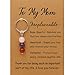 PRCOLUX Mom Birthday Gifts from Daughter Son - Natural Crystal Cute Keychain Gifts for Mom Mother 's Day Valentine's Day Christmas Gift (Mama gift)