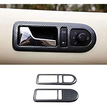 2PCS Carbon Fiber ABS Car Interior Door Handle Bowl Protector Cover Trim Fit for Volkswagen Beetle 2003 Car Accessories