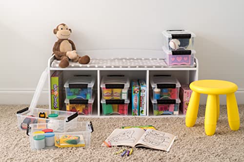 Iris Usa 5 Qt. Plastic Storage Container Bin With Secure Lid And Latching Buckles, 10 Pack - Clear, Durable Stackable Nestable Organizing Tote Tub Box Toy General Organization Small #TOP3