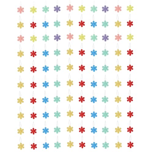 Juego de 100 enhebradores de manualidades con forma de flor para coser y trabajos de hilo, herramienta de enhebrado simplificado, enhebrador de flores para tejer manualidades