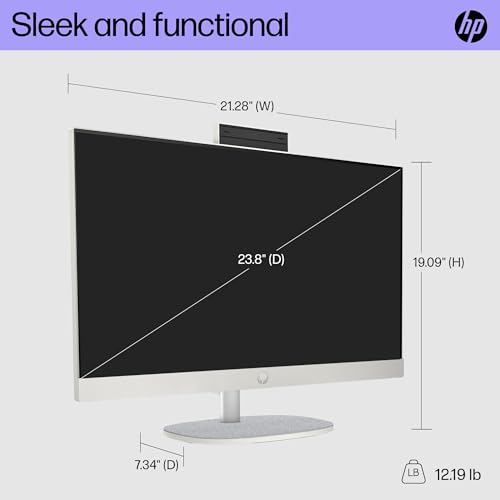 Image of HP 23.8 inch All-in-One Desktop PC, FHD Touchscreen Display, AMD Athlon Gold 7220U, 8 GB RAM, 256 GB SSD, Windows 11 Home, 24-cr0120 (2023)
