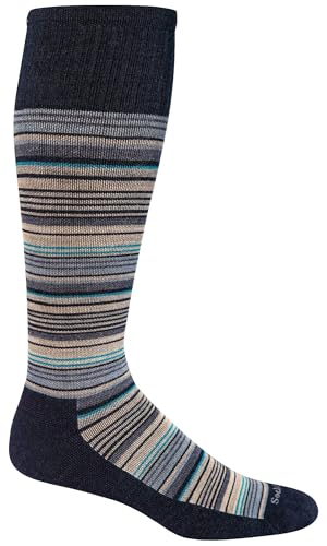 Sockwell Men's Sunset Stripe Moderate Graduated Compression Knee High Sock