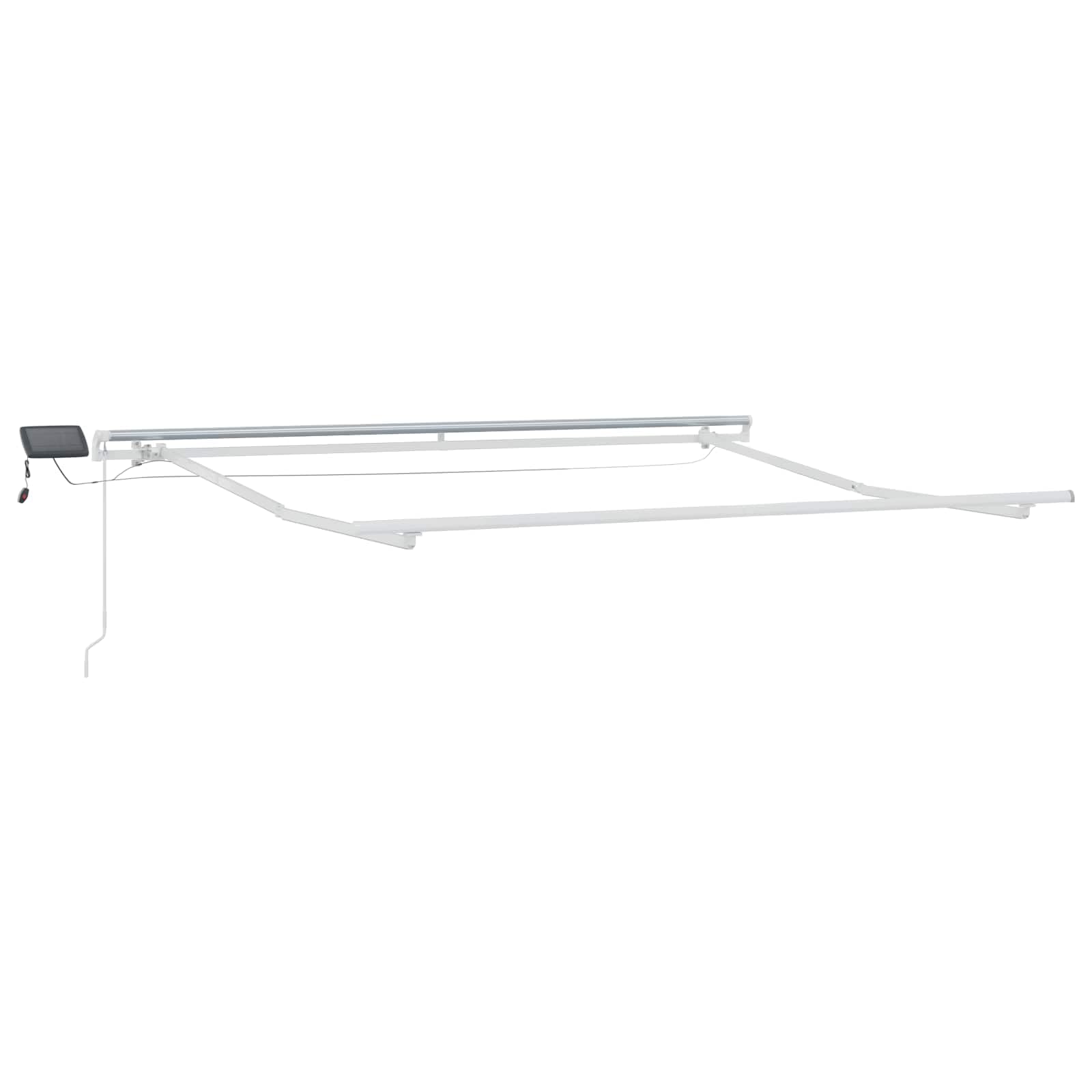Toldo retráctil Gris Topo 350 x 250 cm Tela y Aluminio,21.28kg-3425933