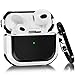 Produktbild VISOOM Airpods 3 Hülle, Harte Schale Stoßfeste Case TPU Schutzhülle Kompatibel mit Apple Airpods 3 Generation Wireless Charging mit Karabiner[Front-LED Sichtbar] [Kabelloses Laden],Weiß