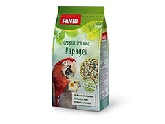 PANTO Großsittich- und Papageienfutter mit Pluramin, 5x1 kg - Bunte Saatenmischung für Papageien und Großsittichen, Vogelfutter mit Sonnenblumenkernen