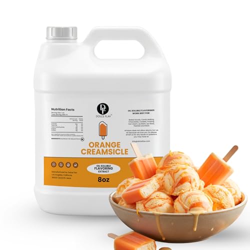 Dolce Flav Orange Cream Flavoring Oil for Baking, Candy and Frosting, 8 Oz
