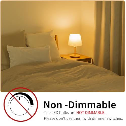 Image of A19 LED Light Bulb, Efficient 9W Equivalent to 60W, 800 Lumens, Non-Dimmable, 2700K Soft White for Bedroom, Living Room, Dinning Room Home- 6 Pack