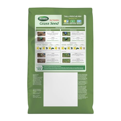 Scotts Turf Builder Grass Seed Tall Fescue Mix, Grows Deep Roots for a Durable, Livable Lawn, 3 lbs.