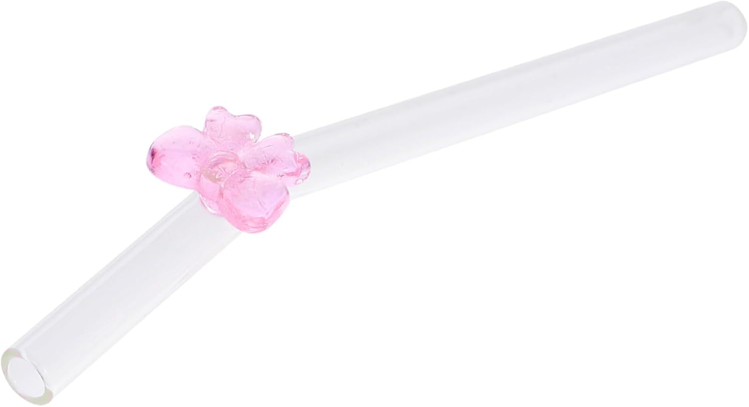 Reusable Bow Glass Straw Drinking Straws for Juice Smoothies and More Elegant Bow Design for Parties and Daily Use Reliable Glass Material