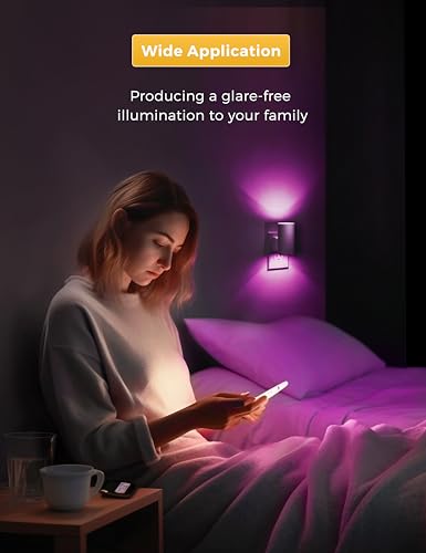 Image of L LOHAS LED Night Light, Night Lights Plug into Wall, Color Changing Nightlight RGB with Light Sensor, Home Decor for Gifts Holiday, Hallway Bedroom Kids Room, Christmas Halloween, 2 Pack
