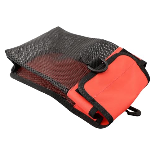 Opatiny Sac de rangement SMB de plongée sous-marine pour pochette en maille PVC robuste avec anneau D-for et boucle pivotante. Marqueur de sécurité, moulinet et équipement compact et drainable
