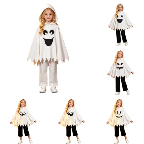 Halloween Kostüm 4 Jahre,Generisch Halloween Geister Umhang Kinder Weiß