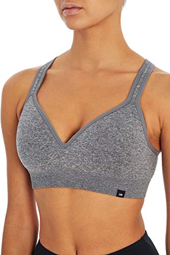 Image of Marika Women's Johanna Molded Cup Seamless Sports Bra, Heather Charcoal, Large