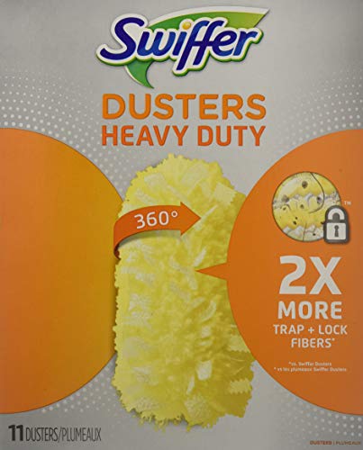 Swiffer 99035 Heavy Duty Dusters Refill, Dust Lock Fiber, 2-Inch X 6-Inch, Yellow, 33/Carton
