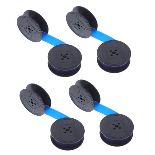 Cinta de máquina de escribir azul para solucionar problemas de impresión tenue en calculadora 4 uds