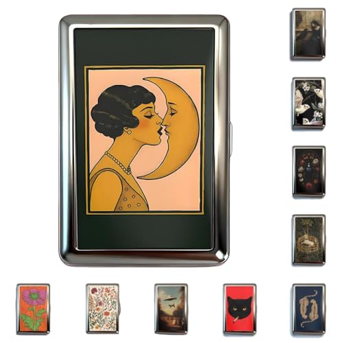 Vintage-Style Versatile Card & Cash Case, 2026 New Vintage Versatile Metal Cigarette Case with Easy Snap, Elegant and Rebellious Card Box for Credit Cards Cash Id Business Cards(Style F)