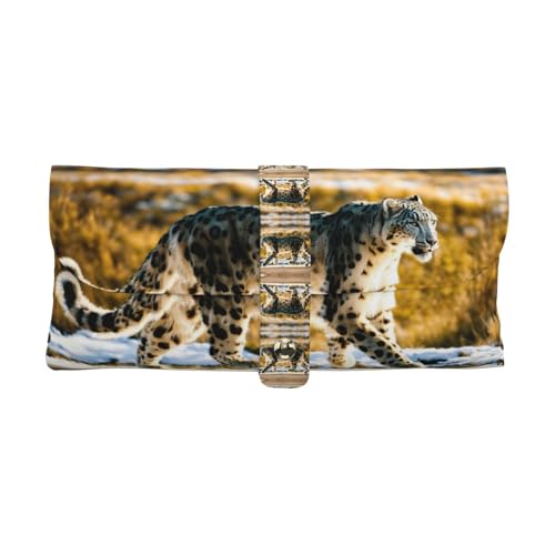 KAPPTYY Leopard - Funda para gafas de sol unisex de poliéster suave para todas las ocasiones, blanco, Talla única