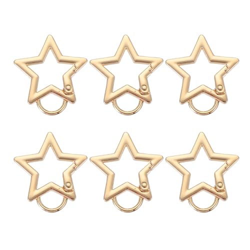 Clip porte-clés étoile mousqueton alliage zinc boucles ressort pour loisirs créatifs