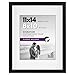 11x14 Black Picture Frame - Made to Display Pictures 8x10 with Mat or 11x14 Without Mat - Wide Molding - Wall Mounting Material Included