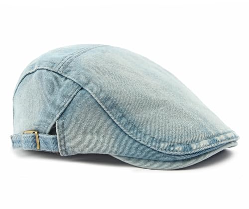 Image of Cotton Newsboy Cap,Breathable Ivy Gatsby Cabbie Beret Hat for Men's Women Driving Hunting Golf