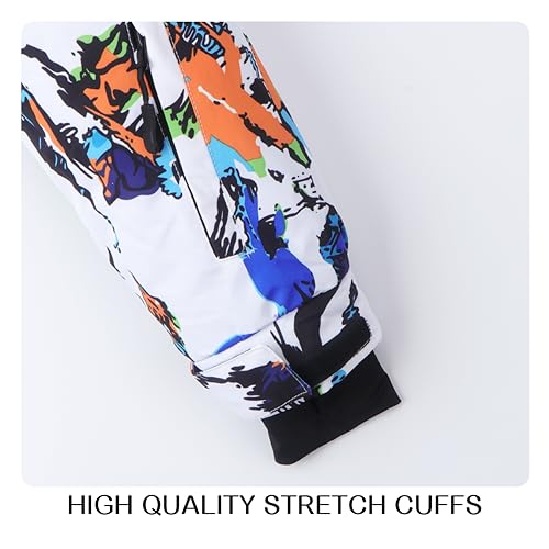 Image of kids snowsuit ski suit pants jacket waterproof snowbibs for boys girls raincoat