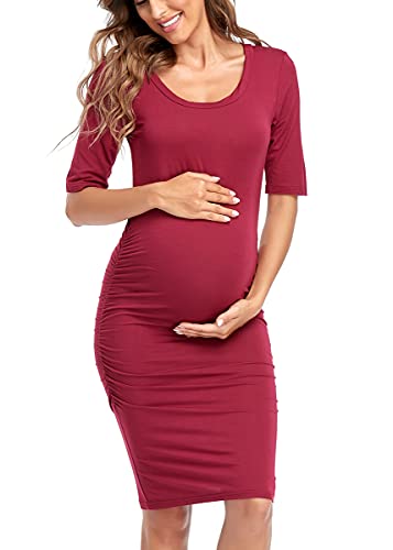 Joweechy Vestido de maternidad de manga...