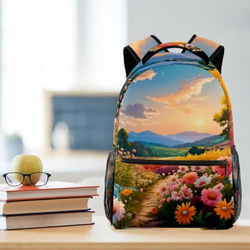 Mochila escolar impermeable de copos de nieve para proteger tus libros 5