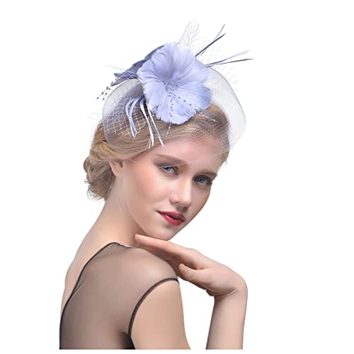 Bandeau cocktail plumes et maille pour maintenir sa coiffure de mariage