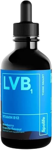 Lipolife LVB1 Liposomal Vitamin B12 Strawberry and Vanilla Supplement 60 ml