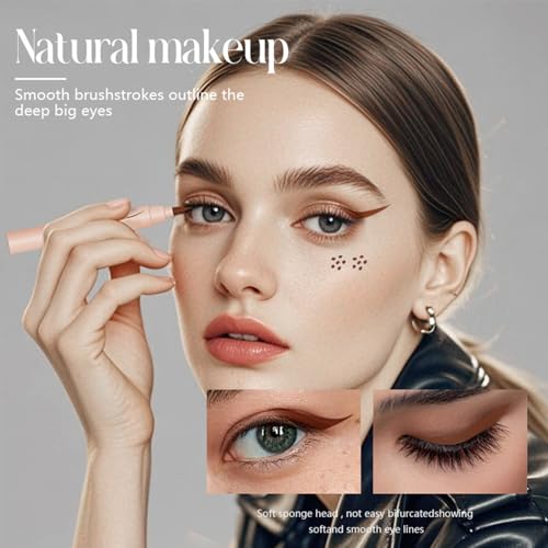 Freckles Stamp Eyeliner, Brown Freckles Pencil y Delineador Líquido miniatura 4