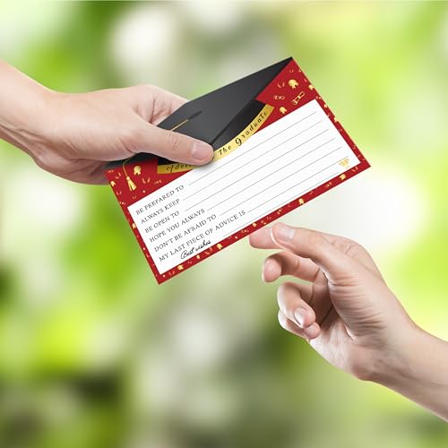 easykart labels 50 PCS Graduation Advice Cards for Graduate, Advice and Wishes Cards for Graduations Party Games and Activities, Congratulations Party Supplies Accessories,